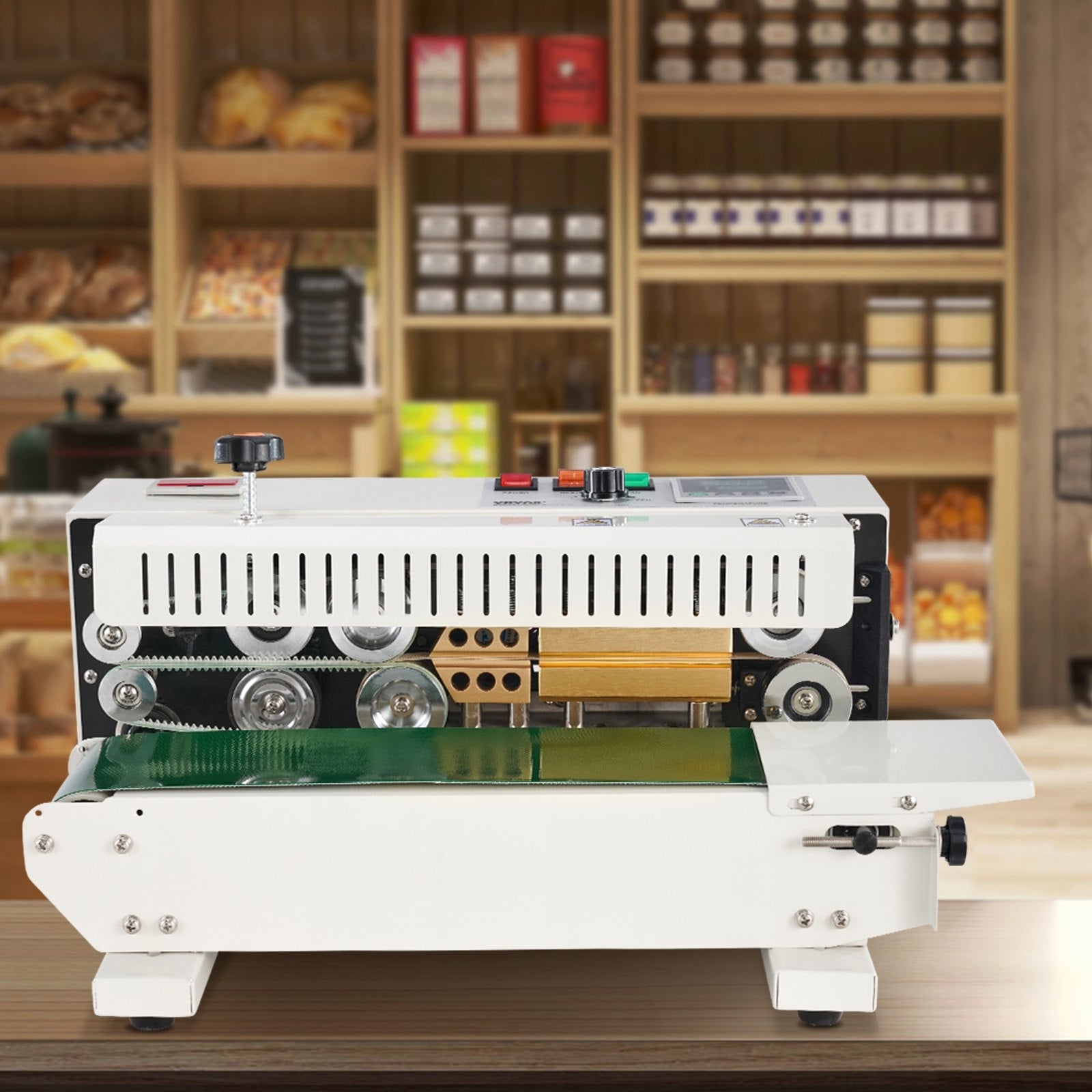 VEVOR Continuous Bag Band Sealing Machine Horizontal Band Sealer Count Function 