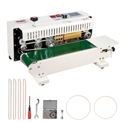 VEVOR Continuous Bag Band Sealing Machine Horizontal Band Sealer Count Function 