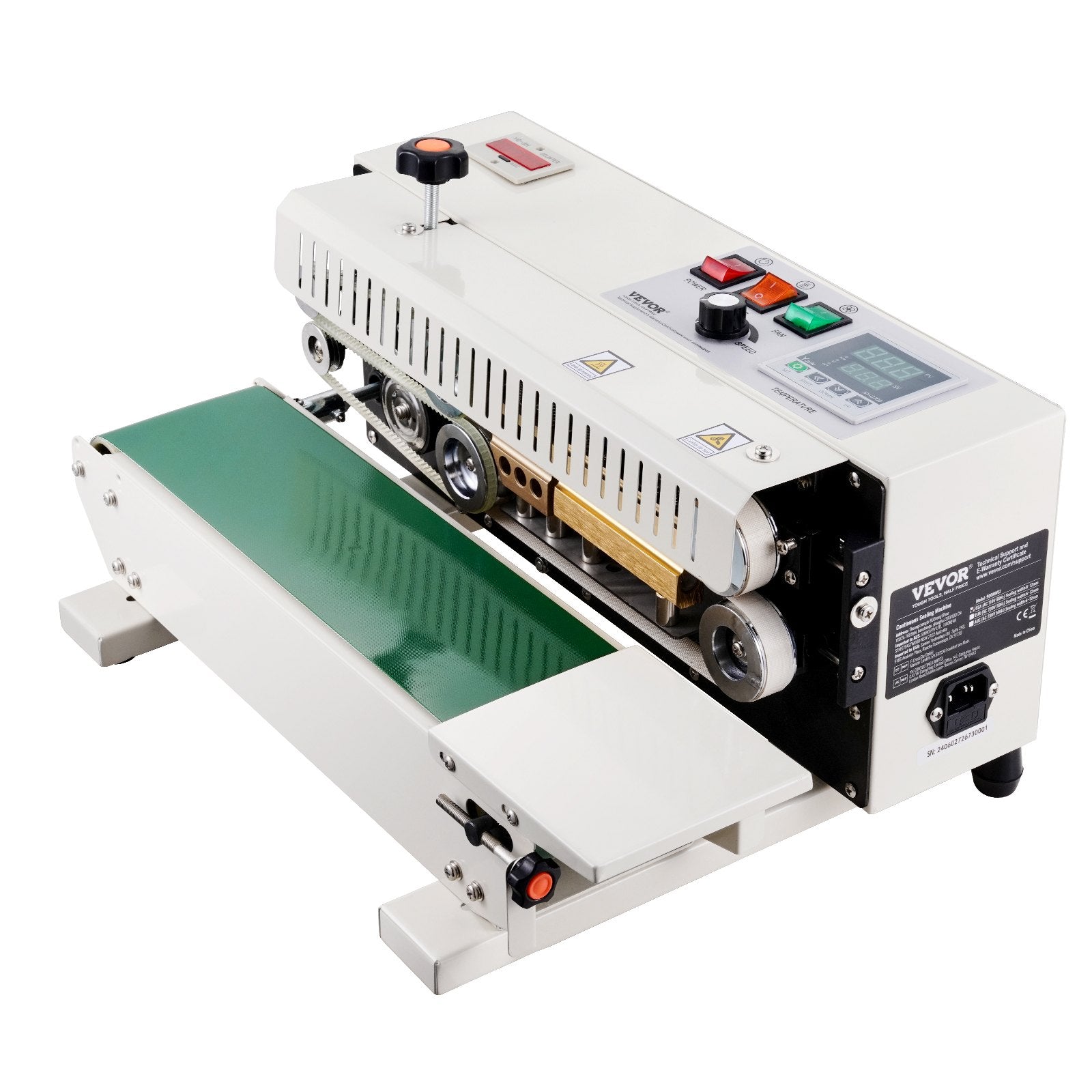 VEVOR Continuous Bag Band Sealing Machine Horizontal Band Sealer Count Function 