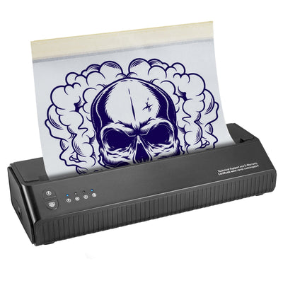 VEVOR Tattoo Transfer Stencil Printer, Wireless Bluetooth Tattoo Stencil Printer Machine with 10Pcs Transfer Paper and Cloth Bag, Portable Tattoo Printer for Android and iOS Phone, iPad and PC 