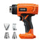 VEVOR Cordless Heat Gun Hot Air Gun with LCD Display Multi-Level Temp & 4 Nozzle