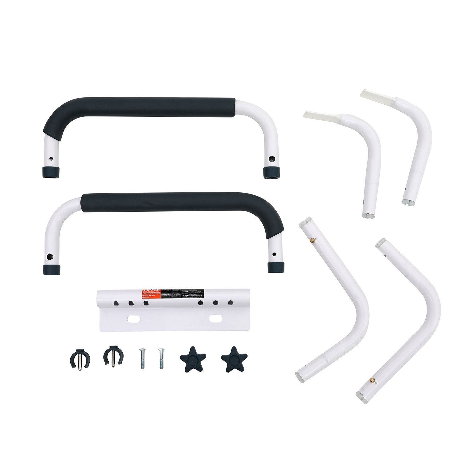 VEVOR Toilet Safety Rail, 300LBS Capacity Toilet Seat Frame, Adjustable Width Fit Most Toilets, Easy Installation, Toilet Handles Grab Bars with Padded Armrests for Handicap, Disabled, Seniors 