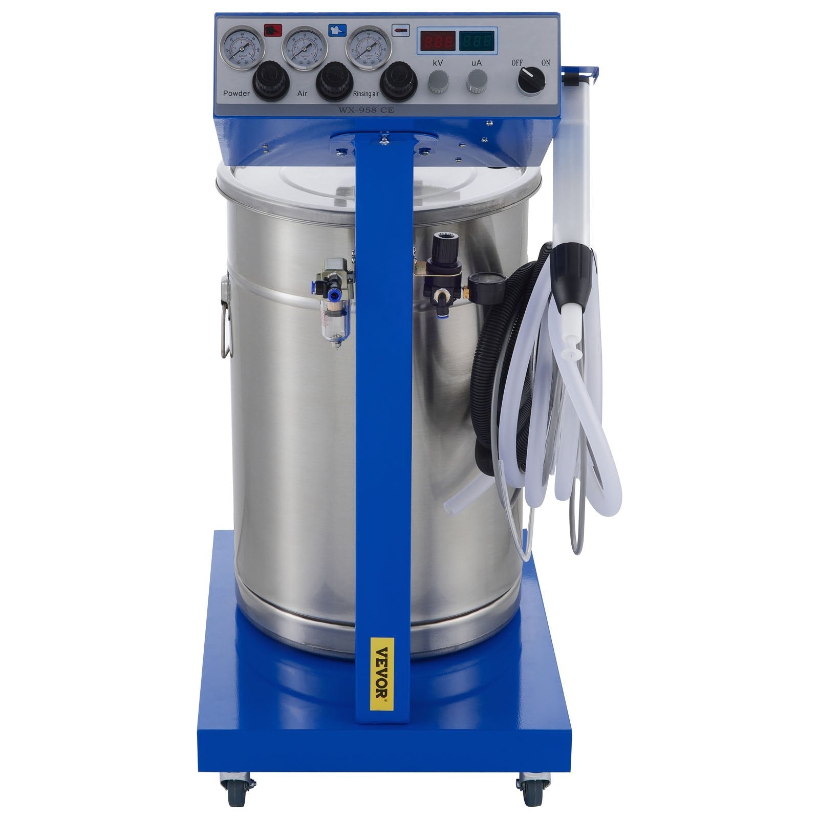 VEVOR Powder Coating Machine 50W 45L Capacity Electrostatic Powder Coating Machine Spraying Gun Paint 450g per Min WX-958 Powder Coating System 