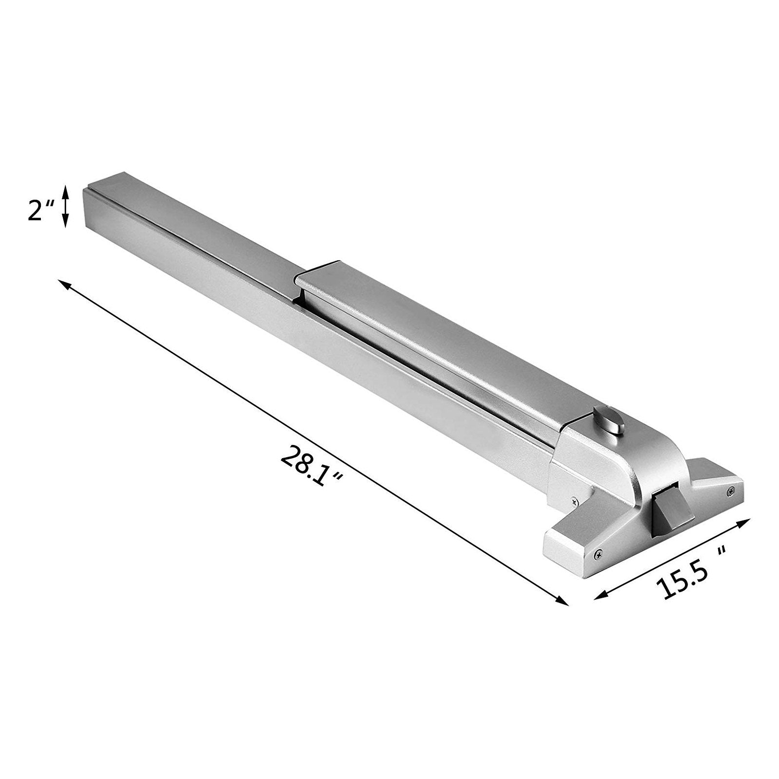 Door Push Bar Panic Exit Device W/ Exterior Lever Commercial Emergency Exit Bar 
