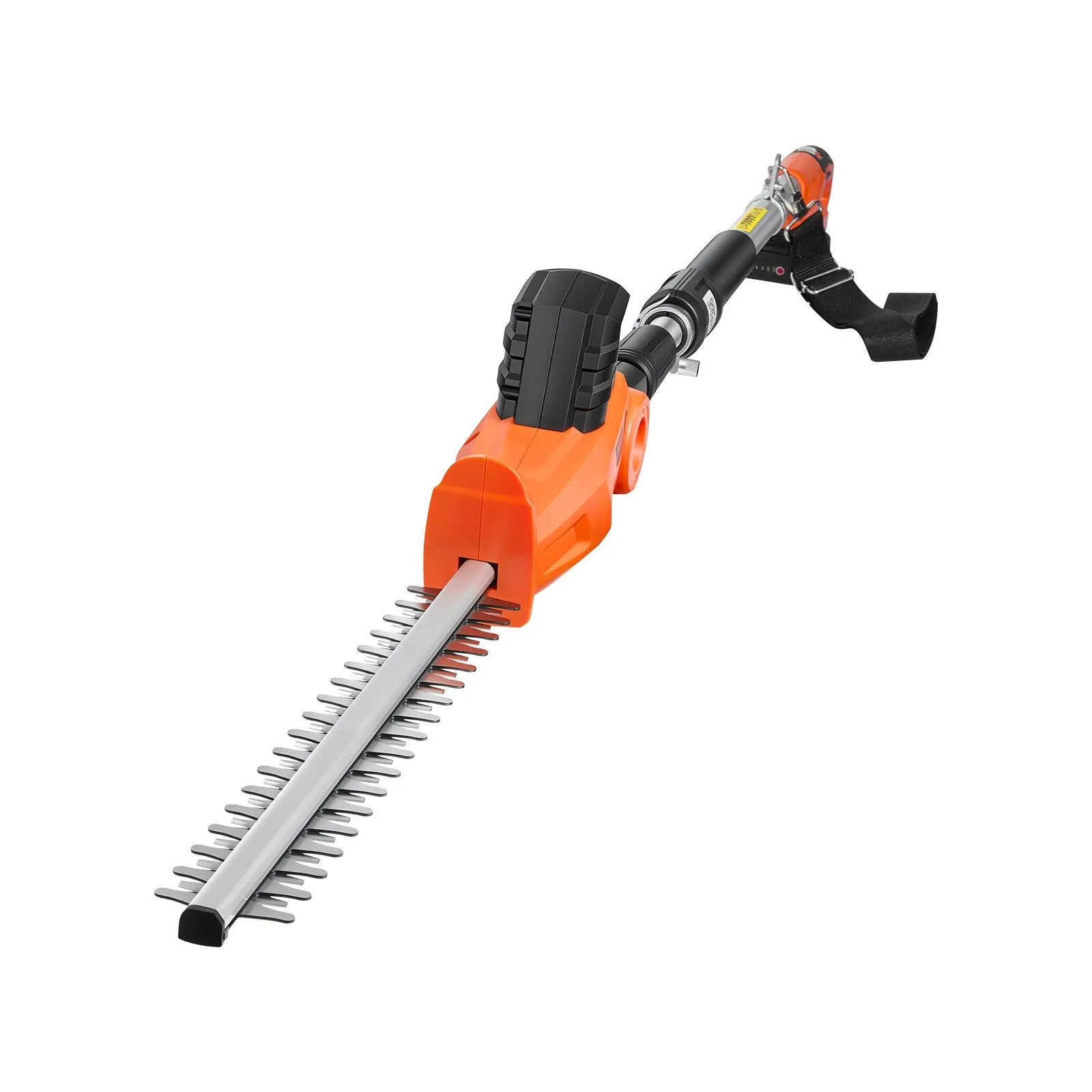 Cordless Pole Hedge Trimmer, 20V Electric Telescoping Hedge Trimmer Kit with 18" Dual-Action Steel Blade, Battery & Fast Charger Included