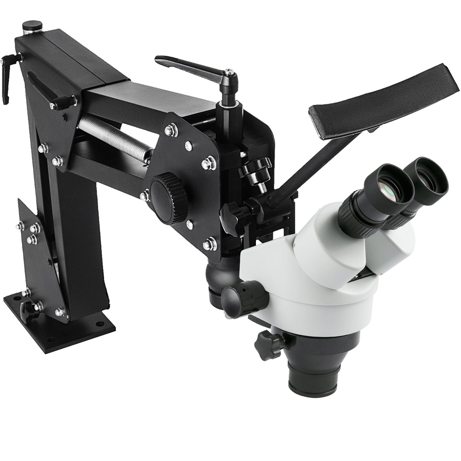 VEVOR Micro Inlaid Mirror Multi-Directional Microscope with Spring Bracket 7X-45X Multi-Directional Micro-Setting Microscope Microscope Gem Diamond Setting Machine with Stand Jewelry Tools 