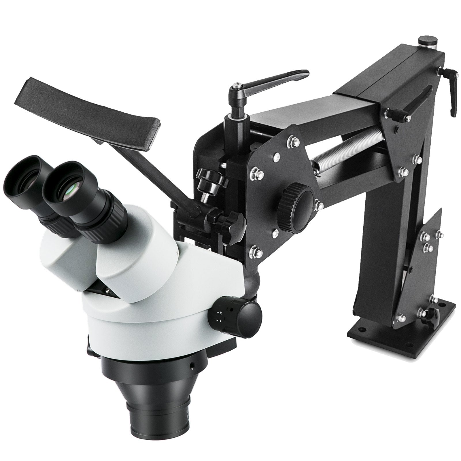 VEVOR Micro Inlaid Mirror Multi-Directional Microscope with Spring Bracket 7X-45X Multi-Directional Micro-Setting Microscope Microscope Gem Diamond Setting Machine with Stand Jewelry Tools 