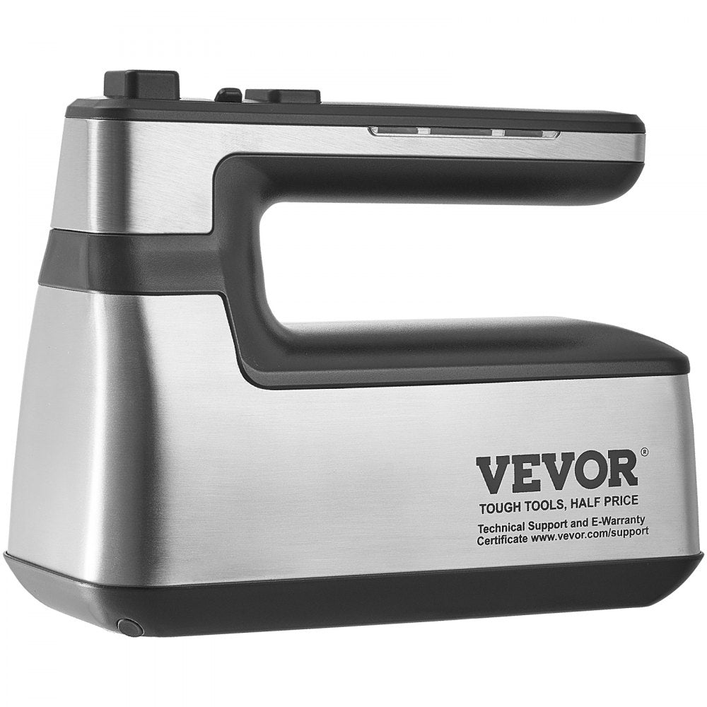 VEVOR Cordless Electric Hand Mixer, 250W, Continuously Variable Electric Handheld Mixer, with Turbo Boost Beaters Dough Hooks Storage Bag, Baking Supplies for Whipping Mixing Egg Cookie Cake Cream 