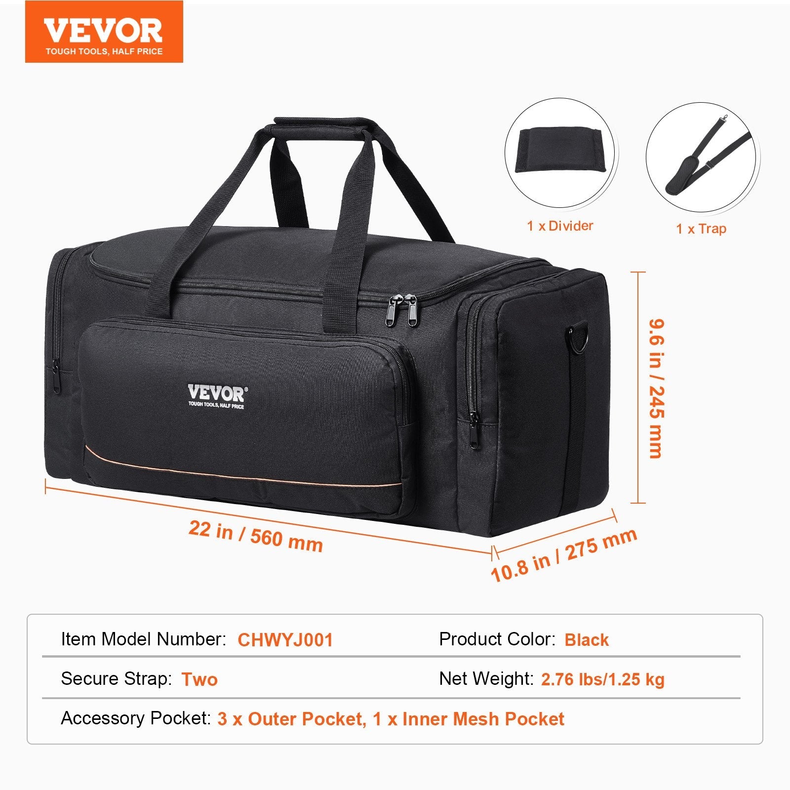 VEVOR Telescope Case 22 in Multipurpose Shock-Absorbent Telescope Storage Bag 