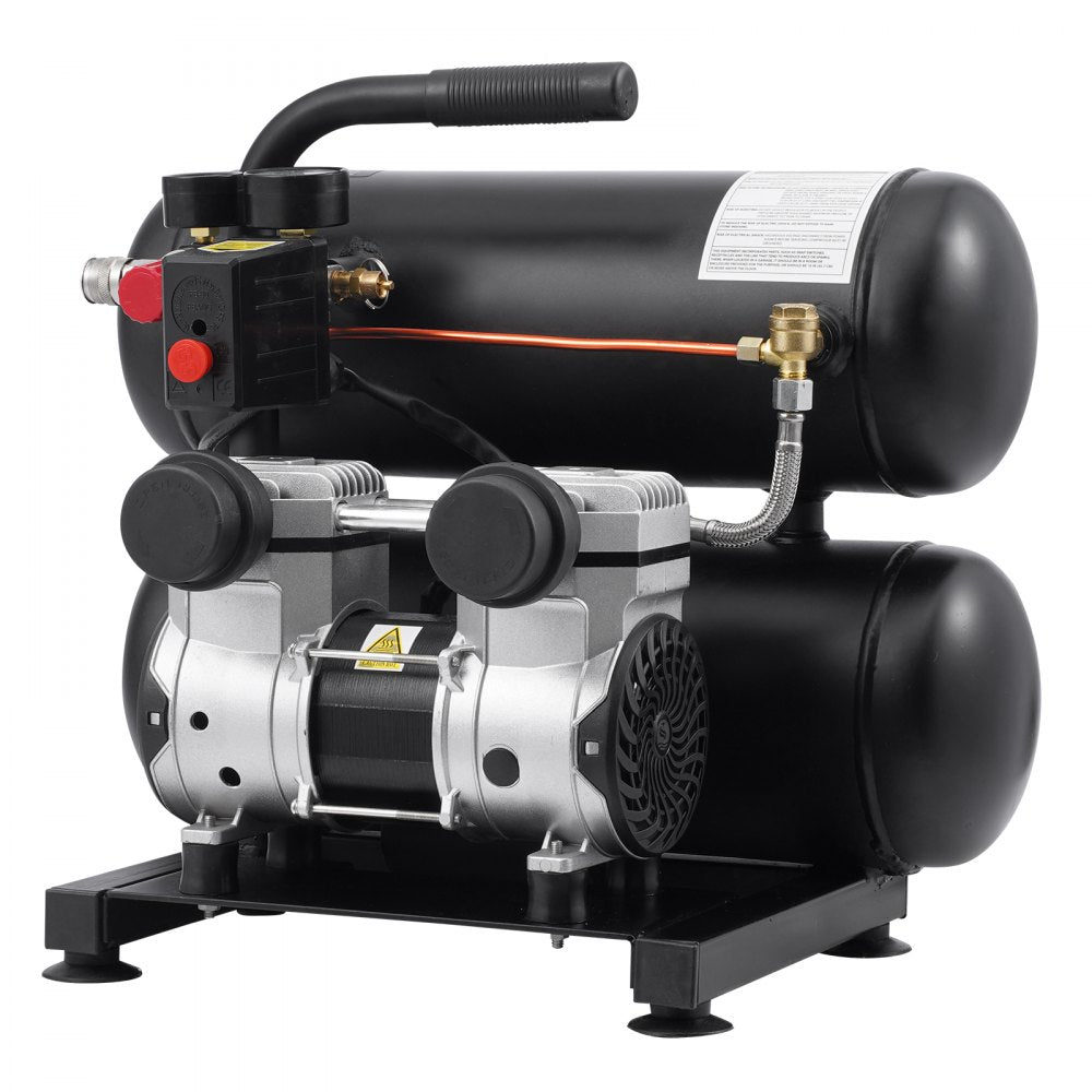 VEVOR Air Compressor Compact Portable Oil Free Compressor 4.6 Gallon 90 PSI 