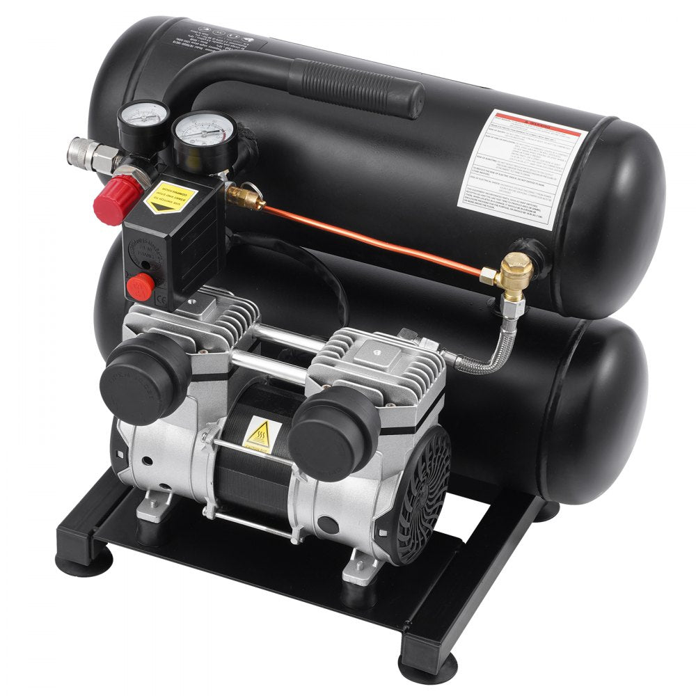 VEVOR Air Compressor Compact Portable Oil Free Compressor 4.6 Gallon 90 PSI 