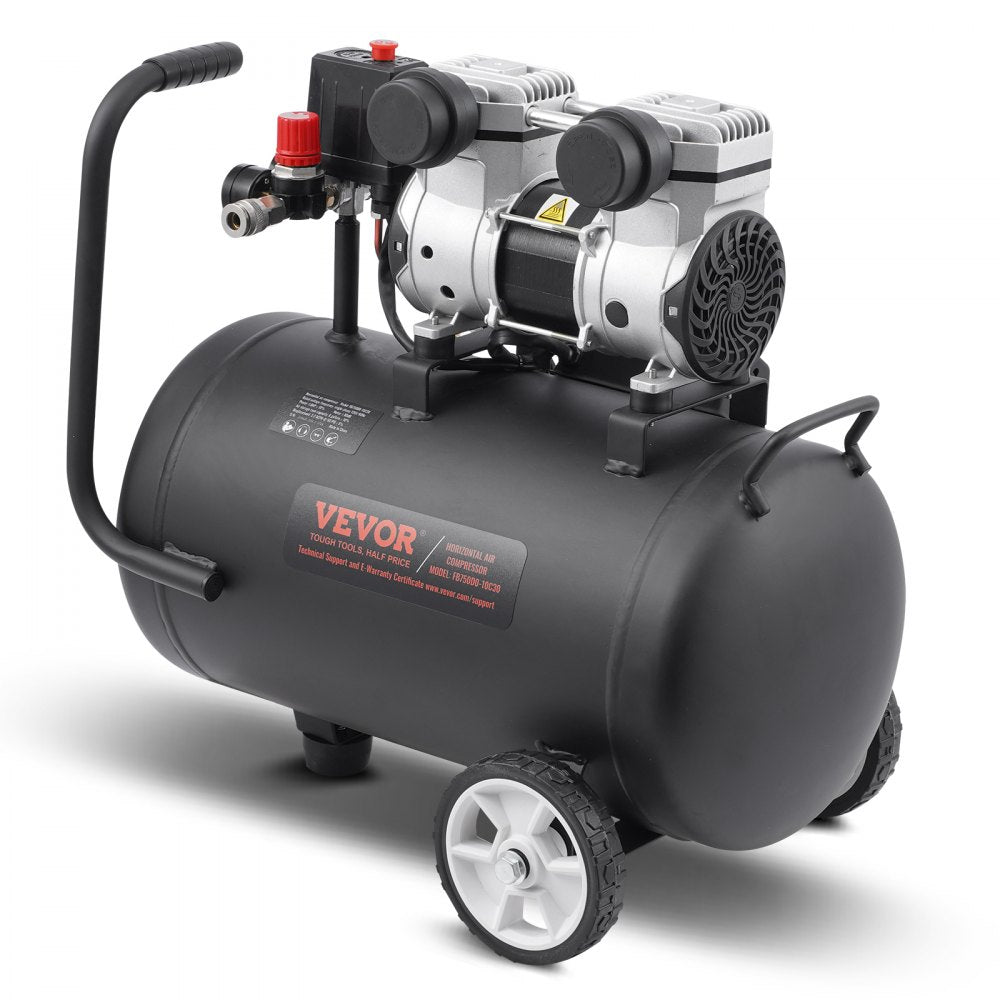VEVOR Air Compressor Compact Portable Oil Free Compressor 8 Gallon 90 PSI 