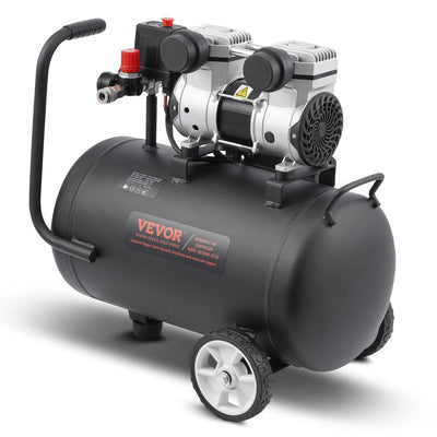 VEVOR Air Compressor Compact Portable Oil Free Compressor 8 Gallon 90 PSI 