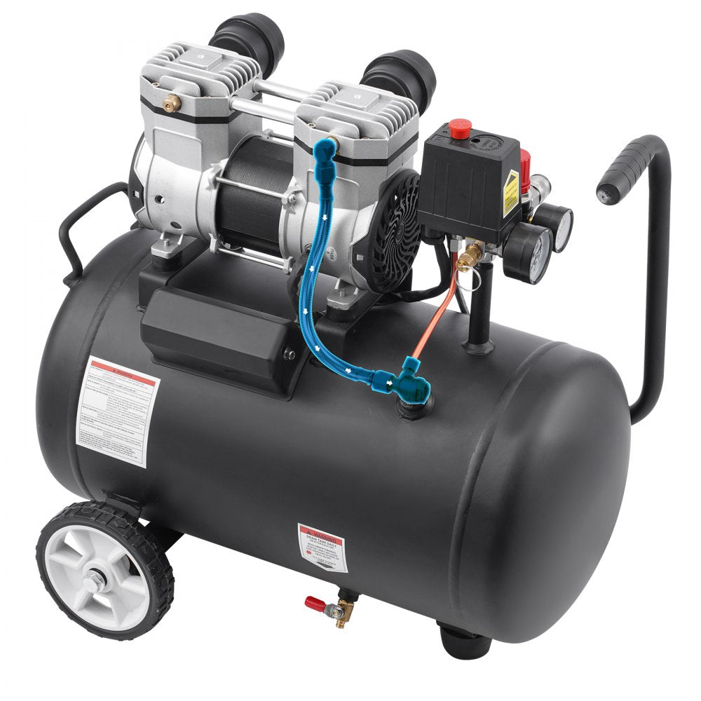 VEVOR Air Compressor Compact Portable Oil Free Compressor 8 Gallon 90 PSI 