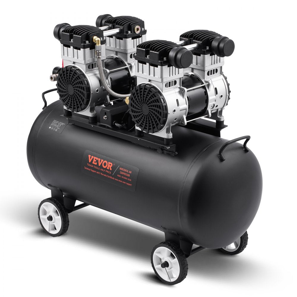 VEVOR Air Compressor Compact Portable Oil Free Compressor 20 Gallon 90 PSI 
