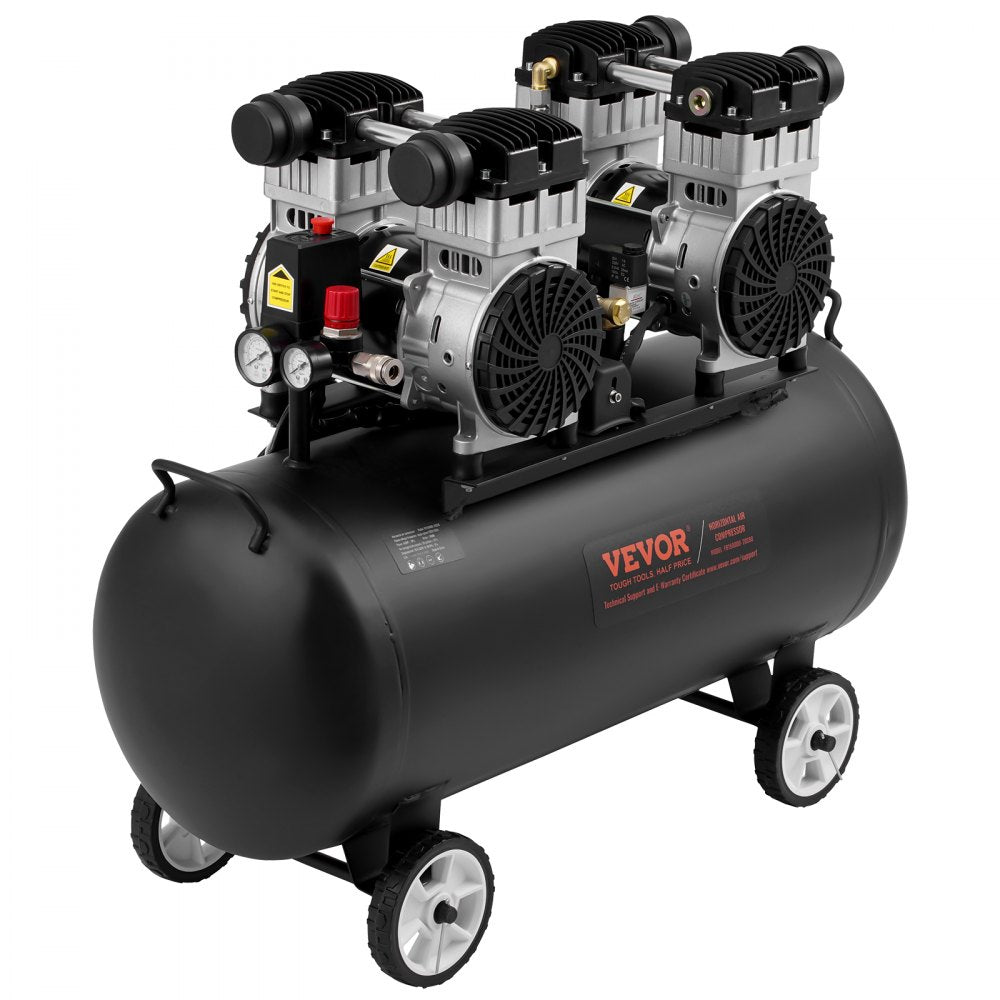 VEVOR Air Compressor Compact Portable Oil Free Compressor 20 Gallon 90 PSI 