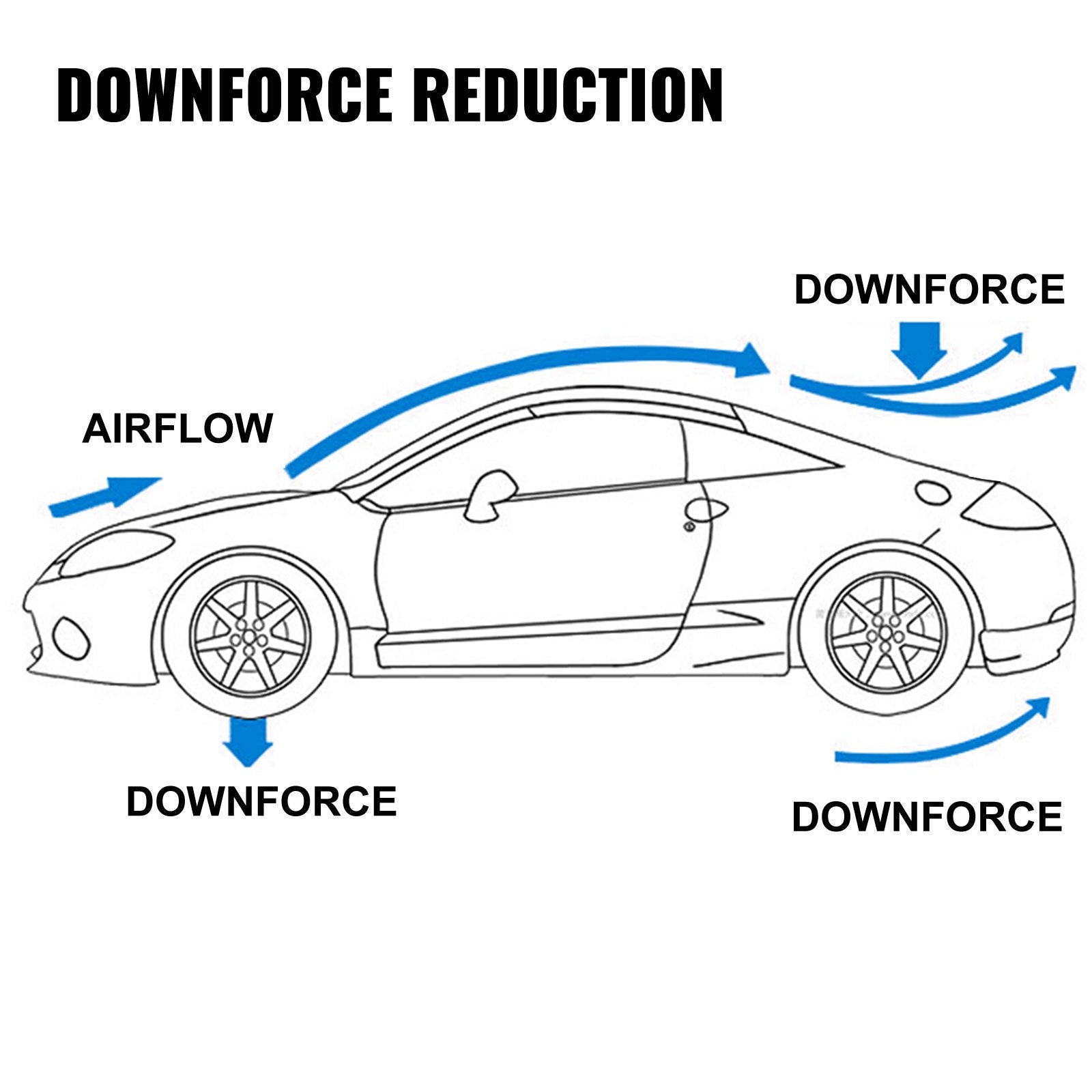 VEVOR Car Rear Spoilers, 44 Inch Universal Car Racing Gt Spoiler Tailfin Tail Fin Rear Wing Tailgate Hatchback Rear Wing Spoiler 