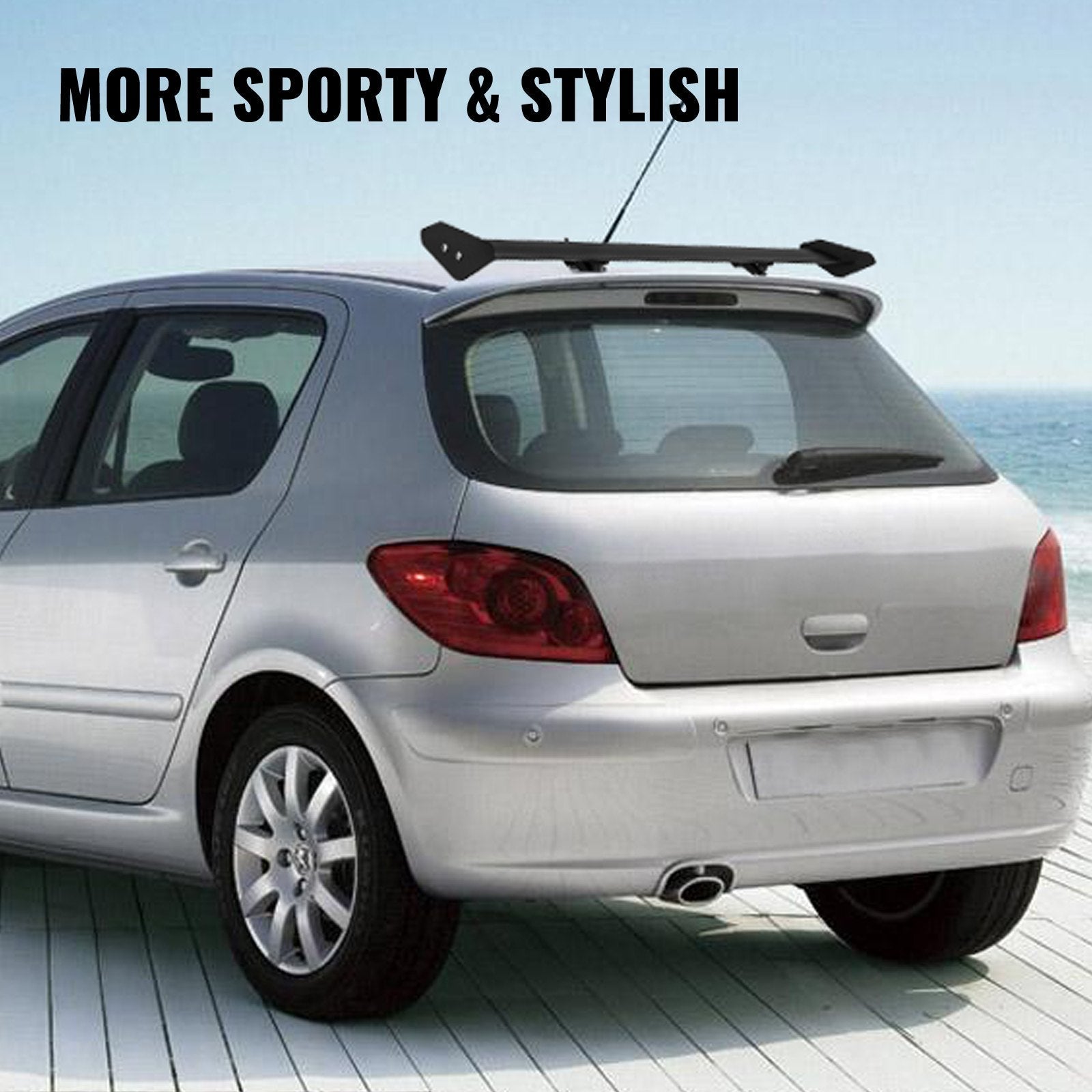 VEVOR Car Rear Spoilers, 44 Inch Universal Car Racing Gt Spoiler Tailfin Tail Fin Rear Wing Tailgate Hatchback Rear Wing Spoiler 