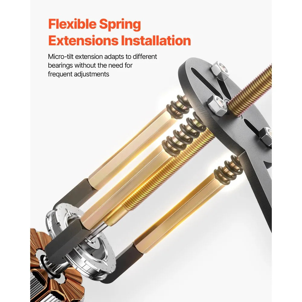 36-Piece Bearing Puller Set with 3-Jaw Reversible Puller & Slide Hammer, Internal & External Bearing Removal Kit