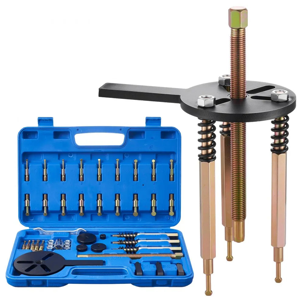 36-Piece Bearing Puller Set with 3-Jaw Reversible Puller & Slide Hammer, Internal & External Bearing Removal Kit