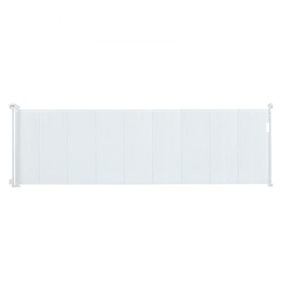 VEVOR Mesh Baby Gate, 34.2" Tall Retractable Baby Gate, Extends up to 116.1" Wide Retractable Gate for Kids or Pets, Retractable Dog Gates for Indoor Stairs, Doorways, Hallways, Playrooms, White 