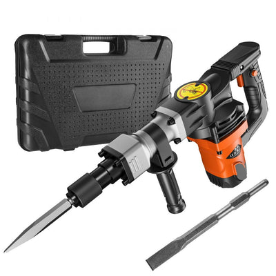 VEVOR Demolition Jack Hammer, 1400W Electric Jackhammer Heavy Duty, 2900 BPM Concrete Breaker 2pcs Chisels Bits Chipping W/Case, Gloves 