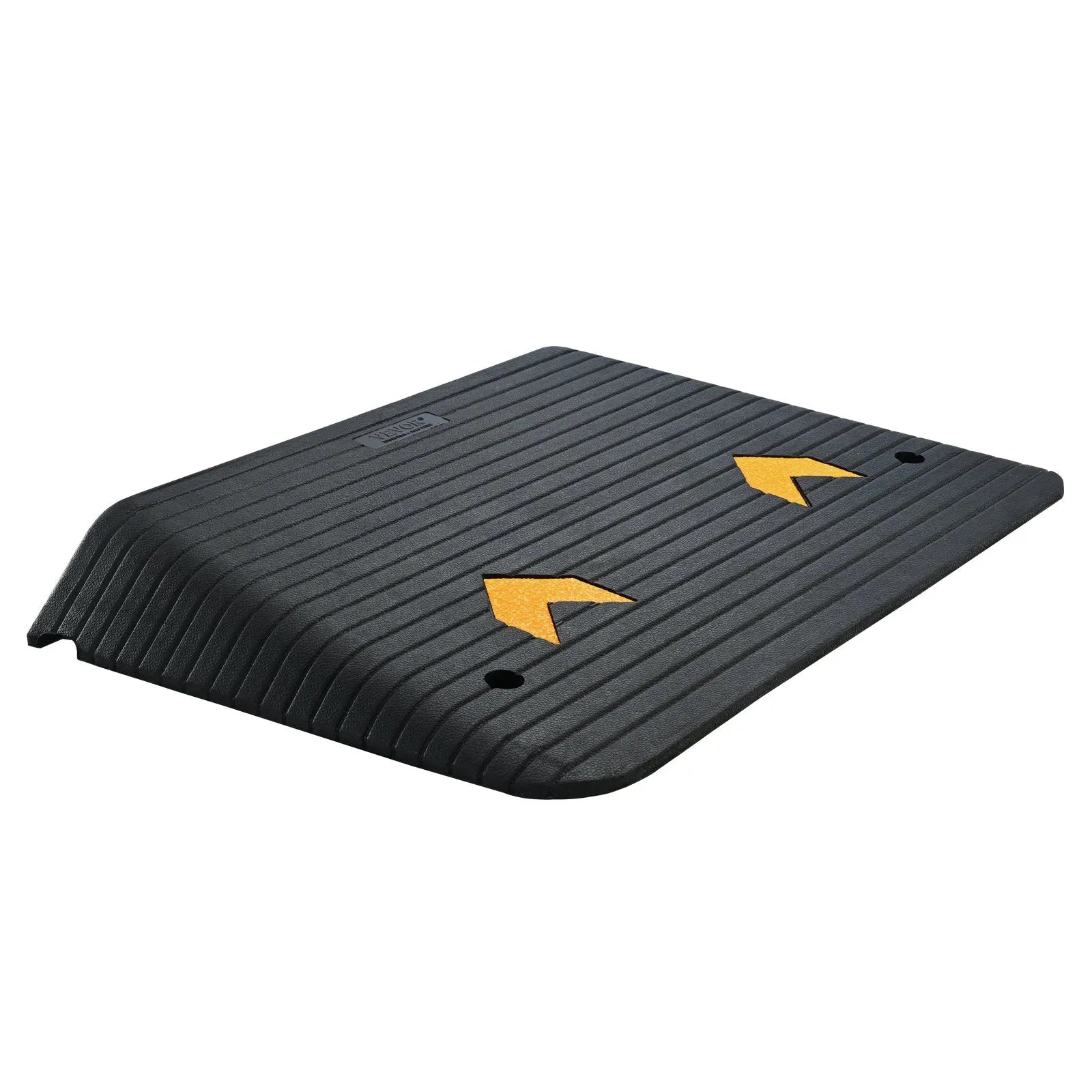VEVOR Rubber Threshold Ramp, 4" Rise Wheelchair Ramp Doorway, Recycled Rubber Power Curb Ramp Rated 33069 Lbs Load Capacity, Non-Slip Textured Surface Rubber Ramp for Wheelchair Car Scooter
