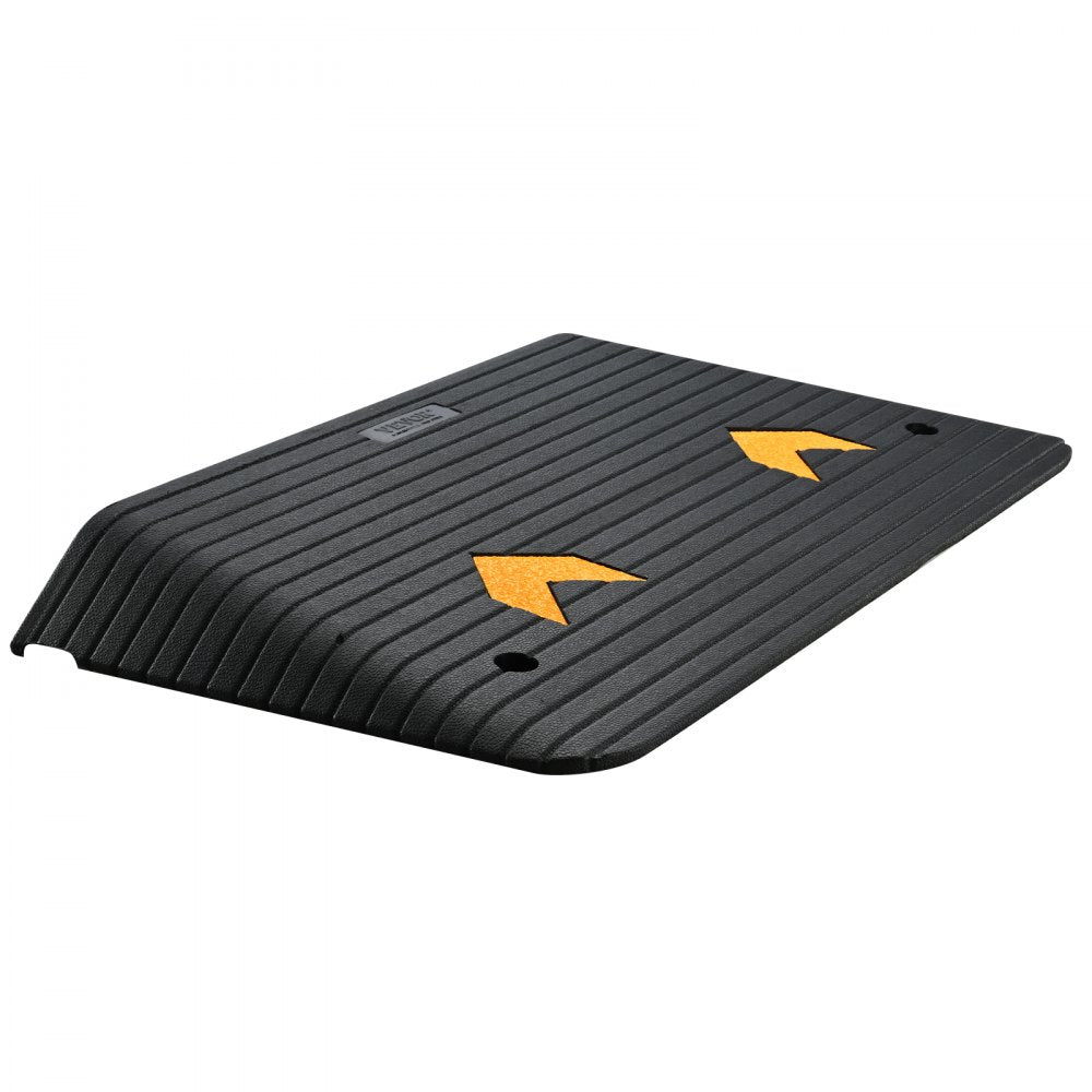 VEVOR Upgraded Rubber Threshold Ramp, 3.5" Rise Door Ramp with 1 Channel, Natural Rubber Car Ramp with Non-Slip Textured Surface, 33069 lbs Load Capacity Curb Ramp for Wheelchair and Scooter 
