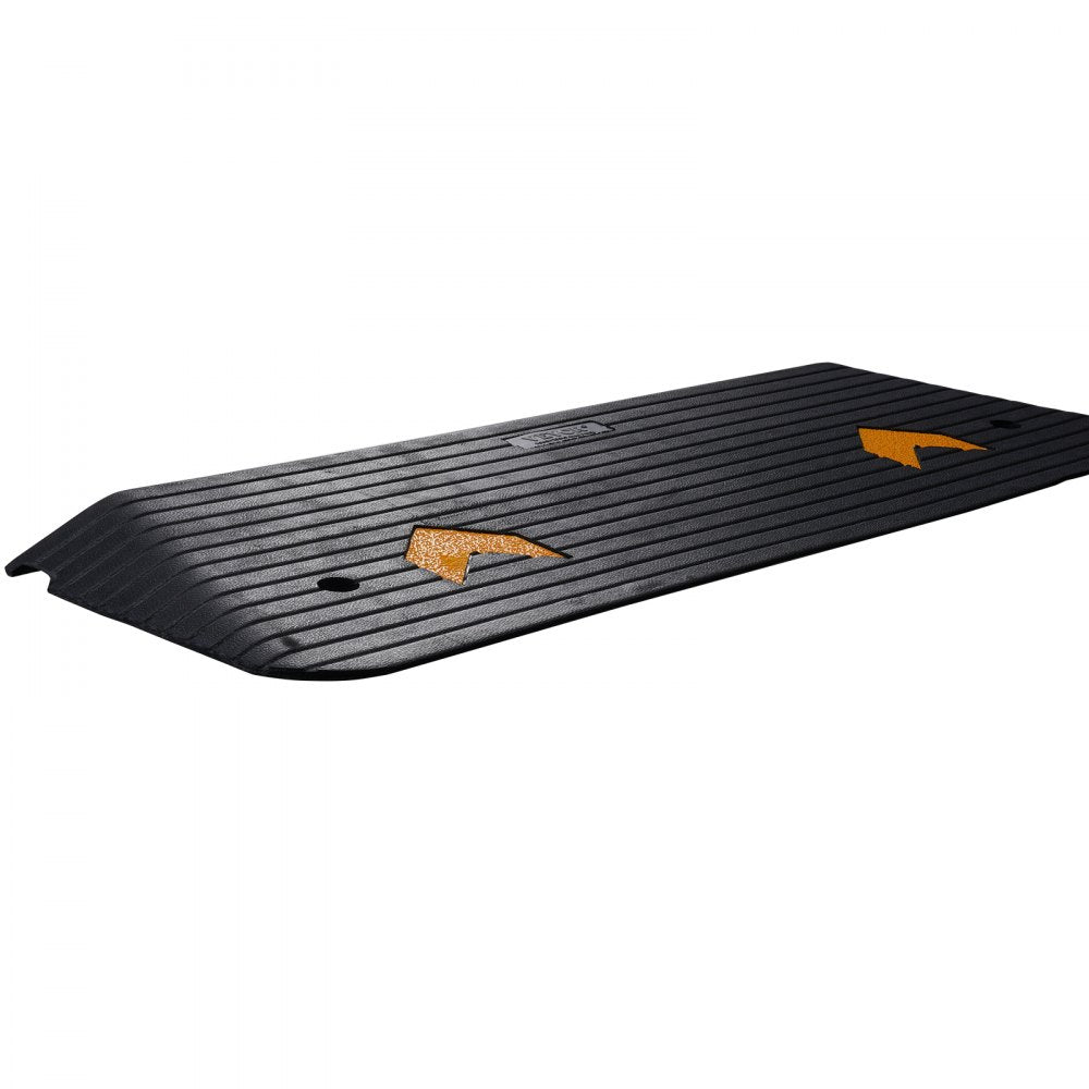 VEVOR Upgraded Rubber Threshold Ramp, 1.5" Rise Wheelchair Ramp Doorway, Natural Curb Ramp Rated 33069 lbs Load Capacity, Non-Slip Textured Surface Rubber Curb Ramp for Wheelchair and Scooter 