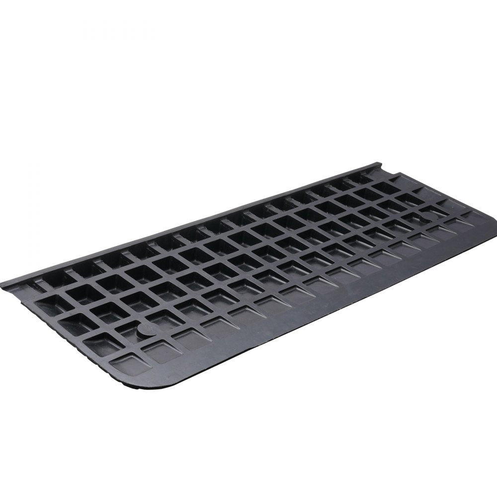 VEVOR Upgraded Rubber Threshold Ramp, 1.5" Rise Wheelchair Ramp Doorway, Natural Curb Ramp Rated 33069 lbs Load Capacity, Non-Slip Textured Surface Rubber Curb Ramp for Wheelchair and Scooter 