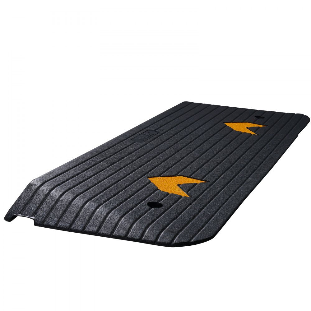 VEVOR Upgraded Rubber Threshold Ramp, 1.5" Rise Wheelchair Ramp Doorway, Natural Curb Ramp Rated 33069 lbs Load Capacity, Non-Slip Textured Surface Rubber Curb Ramp for Wheelchair and Scooter 