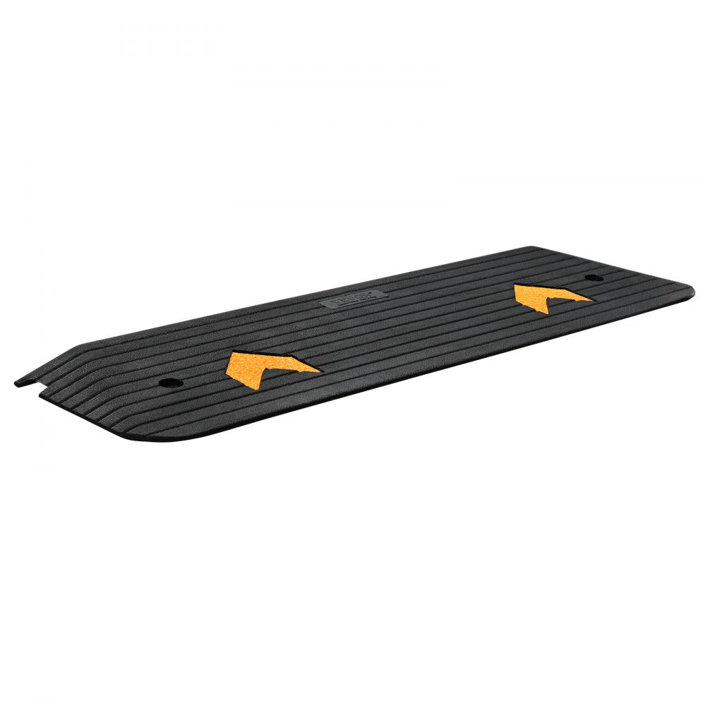 VEVOR Upgraded Rubber Threshold Ramp, 1" Rise Wheelchair Ramp Doorway, Natural Curb Ramp Rated 33069 lbs Load Capacity, Non-Slip Textured Surface Rubber Curb Ramp for Wheelchair and Scooter 