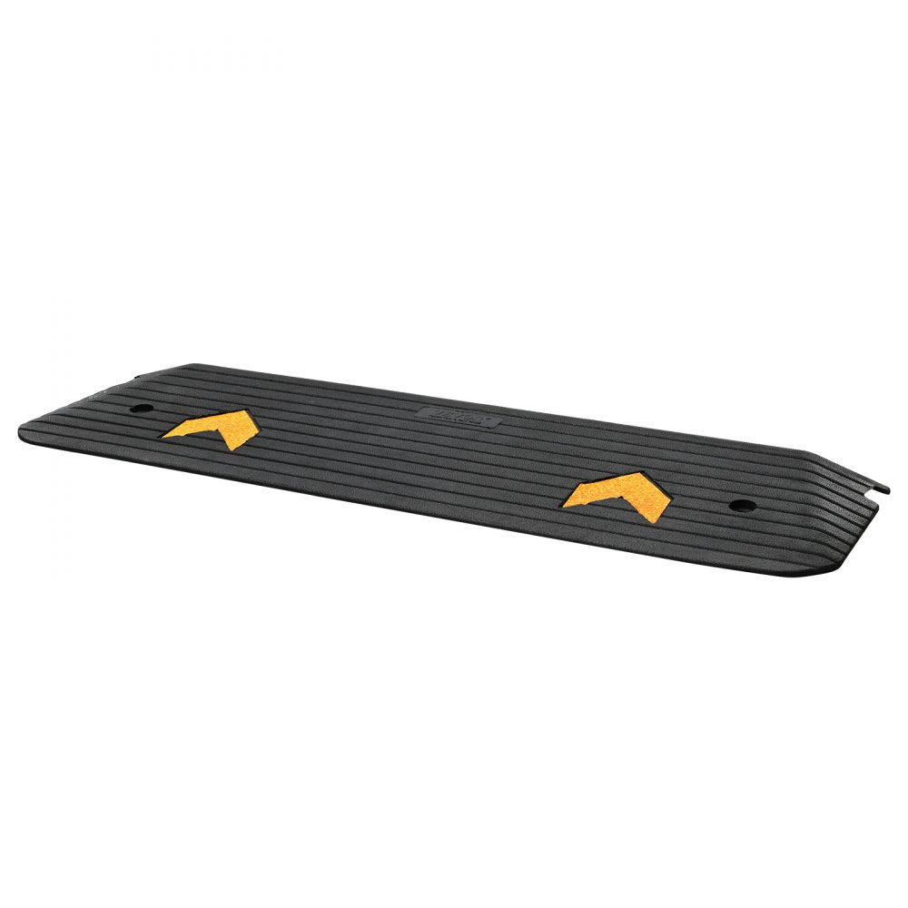 VEVOR Upgraded Rubber Threshold Ramp, 1" Rise Wheelchair Ramp Doorway, Natural Curb Ramp Rated 33069 lbs Load Capacity, Non-Slip Textured Surface Rubber Curb Ramp for Wheelchair and Scooter 