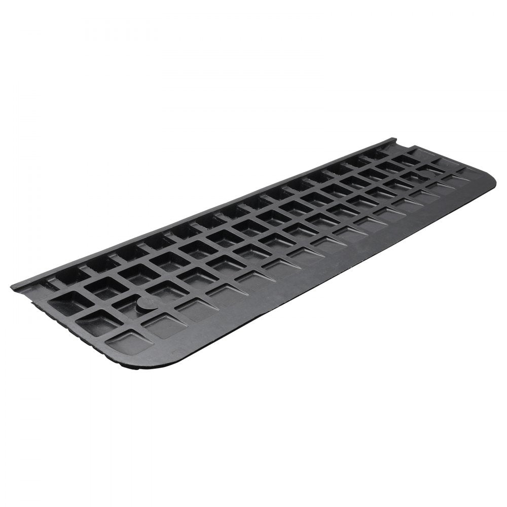 VEVOR Upgraded Rubber Threshold Ramp, 1" Rise Wheelchair Ramp Doorway, Natural Curb Ramp Rated 33069 lbs Load Capacity, Non-Slip Textured Surface Rubber Curb Ramp for Wheelchair and Scooter 