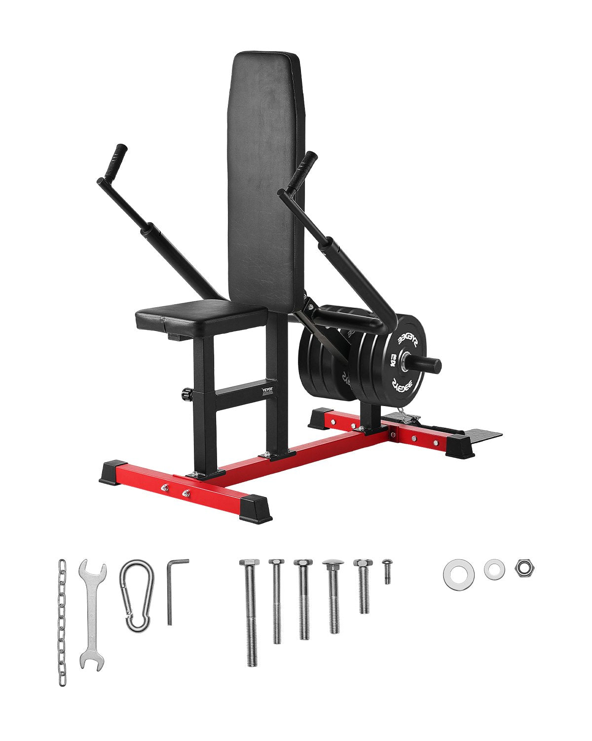 VEVOR Seated Dip Machine Tricep Bicep Press Down Chest Training with Cable Bar 