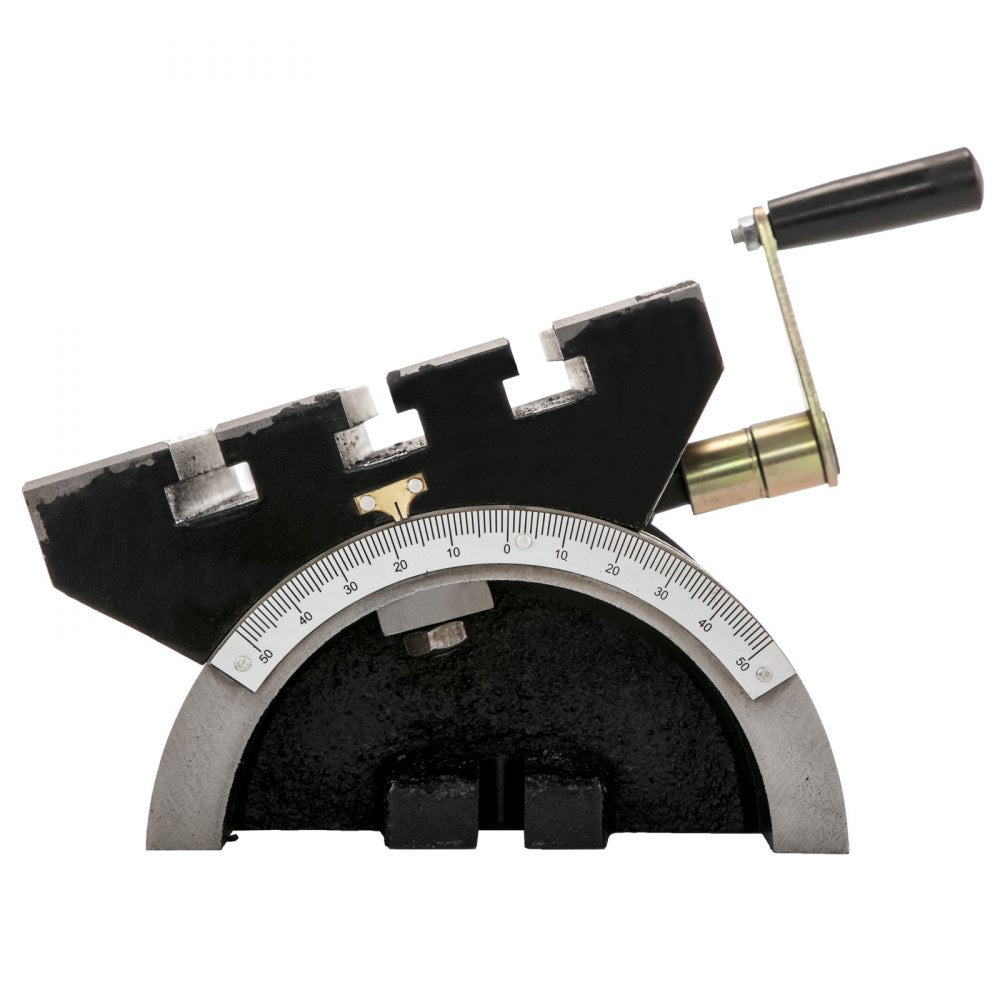 VEVOR Tilting Milling Table 7x5inch Tilting Angle Milling Machine 0-90°Adjustable Swivel Angle Plate with 3 T-slots and an Adjustable Crank Handle Heavy Duty Tilting Milling Machine for Grinding 