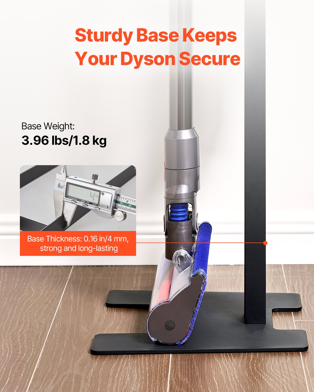 VEVOR Vacuum Stand for Dyson Multi-Models Storage Bracket Holder with 6 Hooks 