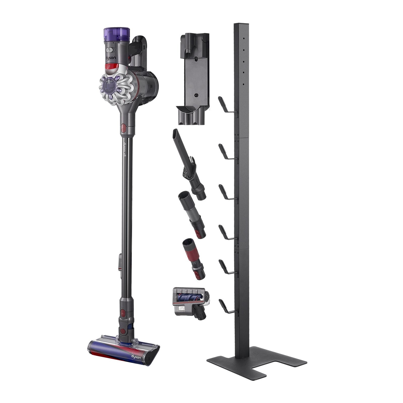 VEVOR Vacuum Stand for Dyson Multi-Models Storage Bracket Holder with 6 Hooks 