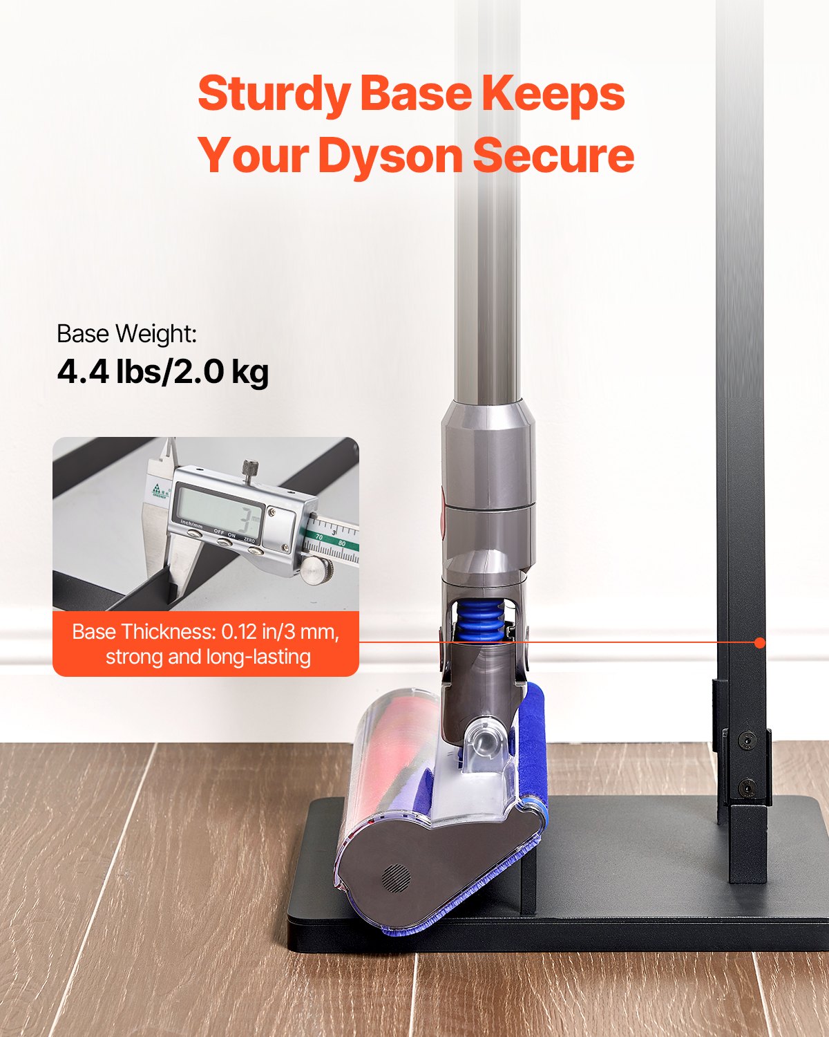 VEVOR Vacuum Stand for Dyson Multi-Models Storage Bracket Holder with 4 Hooks 