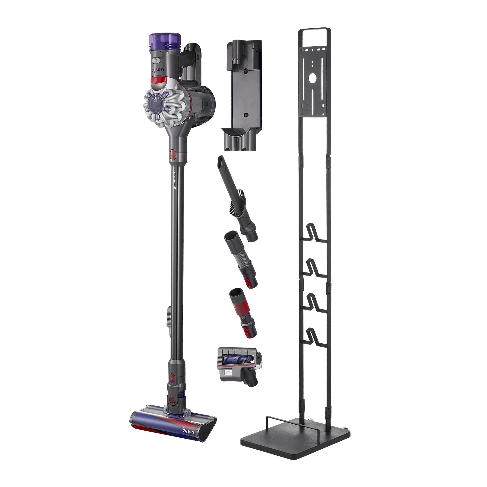 VEVOR Vacuum Stand for Dyson Multi-Models Storage Bracket Holder with 4 Hooks 