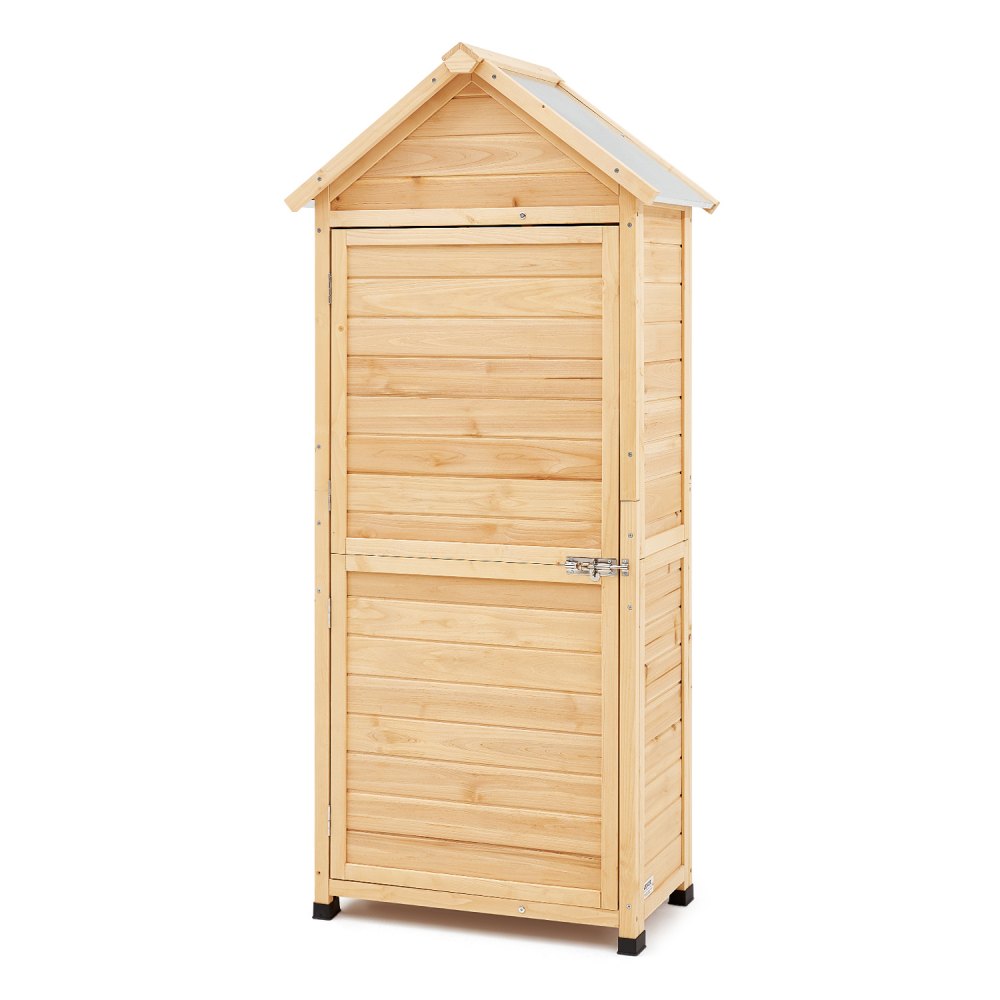 VEVOR Outdoor Wooden Storage Shed Waterproof Garden Tool Shed 28x63 inch 