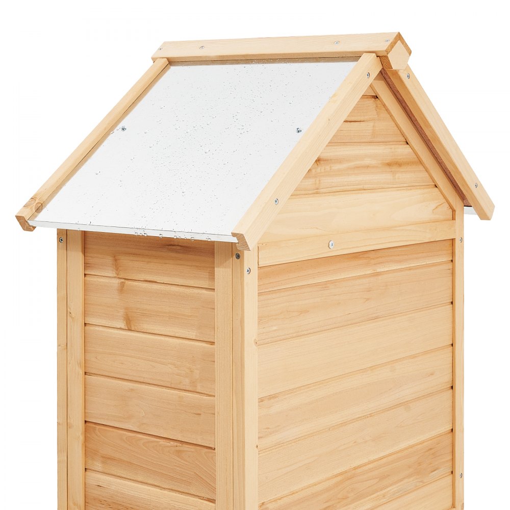 VEVOR Outdoor Wooden Storage Shed Waterproof Garden Tool Shed 28x63 inch 