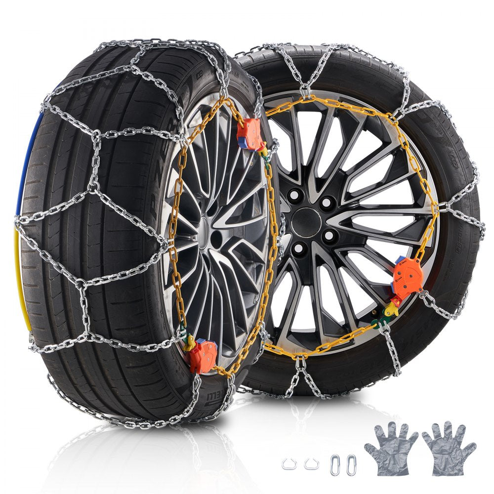 VEVOR Auto Tightening Snow Chains Diamond Mesh Anti-slip Traction Wheel Chains 