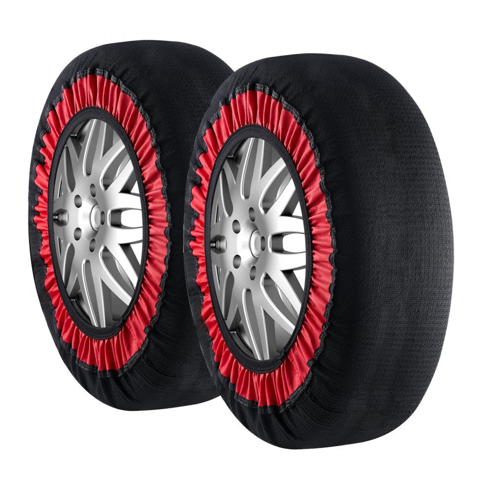 VEVOR 2PCS Thickened Snow Socks for Tires Snow Traction Tire Cover-Extra Large 