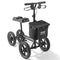 VEVOR Folding Knee Scooter, Aluminum Steerable Knee Walker with Height-Adjustable Handlebar & Knee Pad, 12