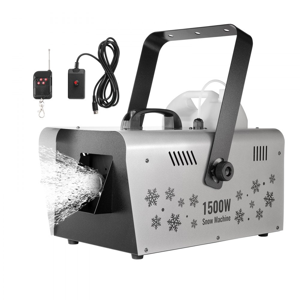 VEVOR Snow Machine 1500W Wireless Remote Handheld Hanging Snow Making Machine 