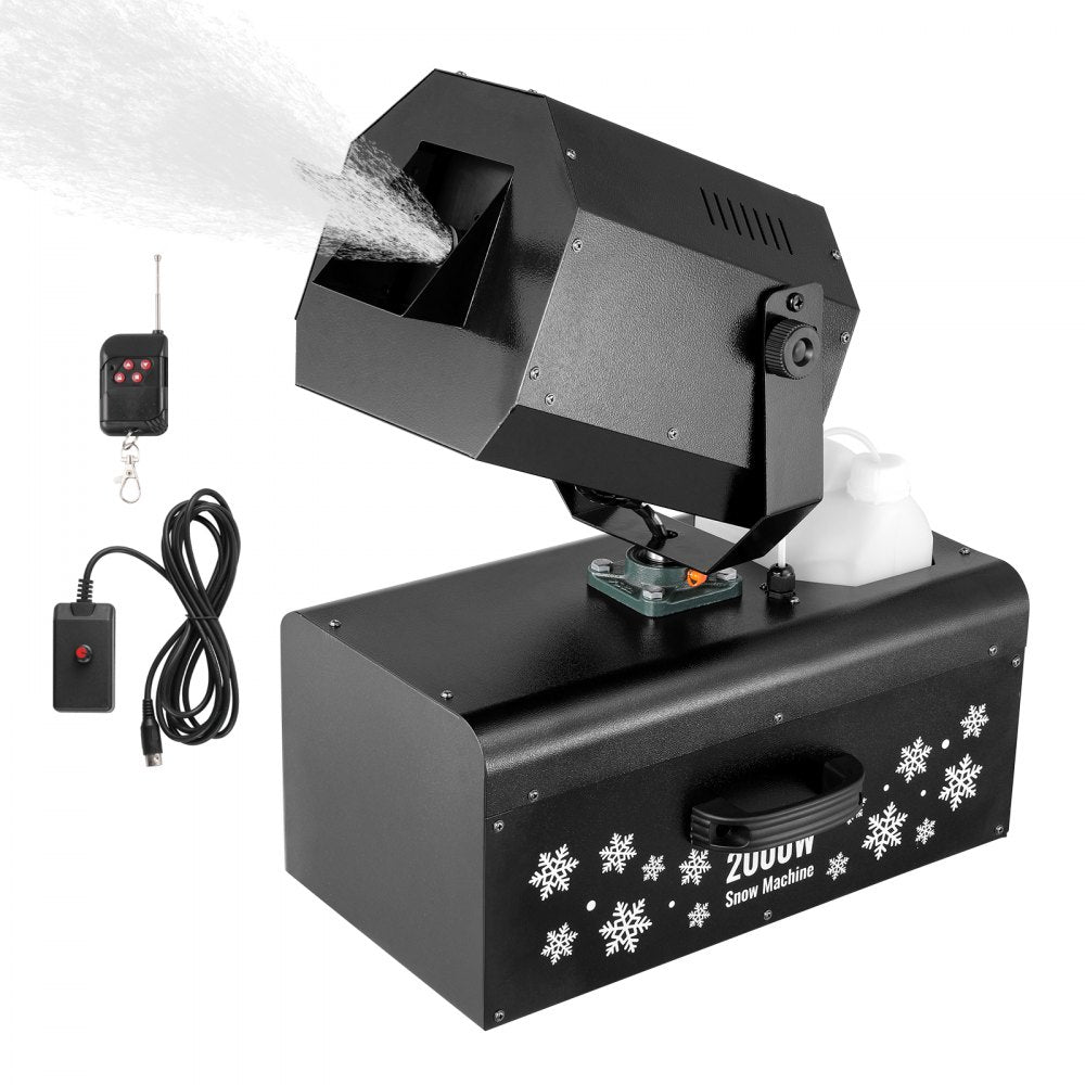 VEVOR Snow Machine 2000W Wireless Remote Swing Snow Making Machine for Holiday 