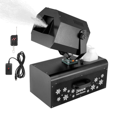 VEVOR Snow Machine 2000W Wireless Remote Swing Snow Making Machine for Holiday 
