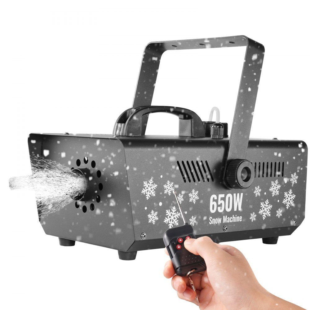 VEVOR Snow Machine 650W Handheld Hanging Snow Making Machine for Holidays 