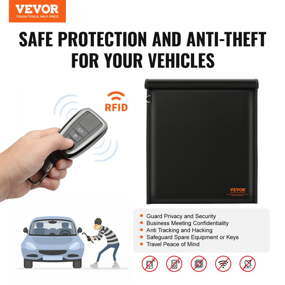 VEVOR Faraday Bag Signal Blocking Holder for Laptop & Tablets(16.9 x 15") Black 